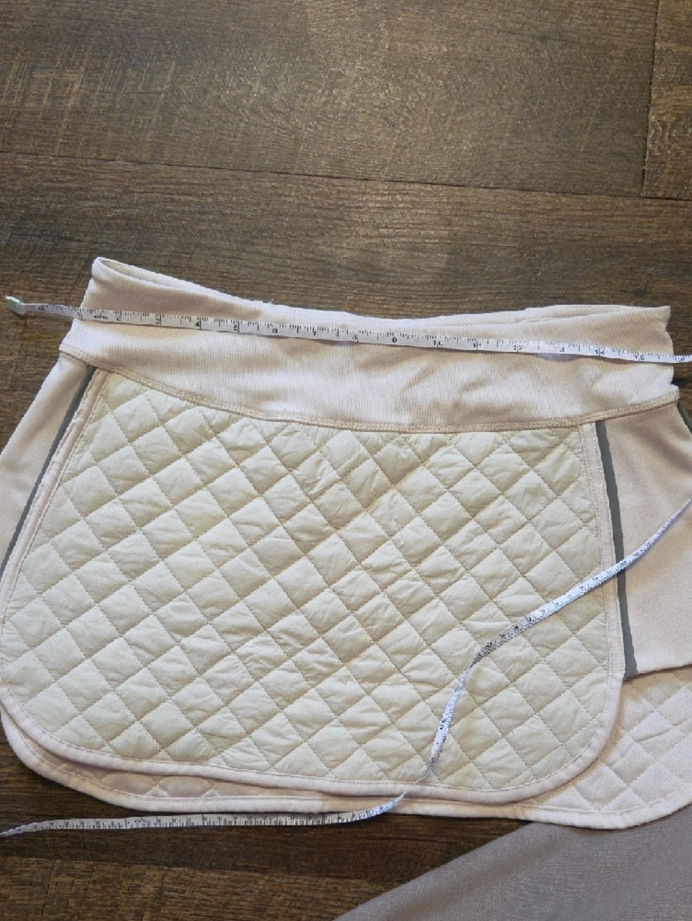 (#74) Kyodan Quilted Mini Skirt in Cream - Picture 6 of 7